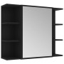 Armario de espejo de baño contrachapada negro 80x20,5x64 cm de vidaXL, Tocadores de baño - Ref: Foro24-802607, Precio: 67,64 ...