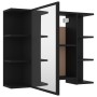 Armario de espejo de baño contrachapada negro 80x20,5x64 cm de vidaXL, Tocadores de baño - Ref: Foro24-802607, Precio: 67,64 ...