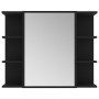 Armario de espejo de baño contrachapada negro 80x20,5x64 cm de vidaXL, Tocadores de baño - Ref: Foro24-802607, Precio: 72,66 ...