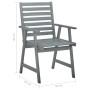 Garden dining chairs 3 pcs solid acacia wood and cushions by , Garden chairs - Ref: Foro24-3064436, Price: 275,96 €, Discount: %