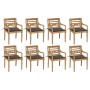 Batavia chairs 8 units solid teak wood with cushions by , Garden chairs - Ref: Foro24-3073357, Price: 976,99 €, Discount: %