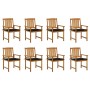 Garden chairs with cushions 8 pcs solid acacia wood by , Garden chairs - Ref: Foro24-3078173, Price: 572,68 €, Discount: %