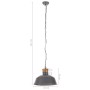 Industrial pendant lamp 42 cm gray E27 by vidaXL, Lamps - Ref: Foro24-320839, Price: 49,99 €, Discount: %