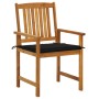 Garden chairs with cushions 8 pcs solid acacia wood by , Garden chairs - Ref: Foro24-3078173, Price: 572,68 €, Discount: %