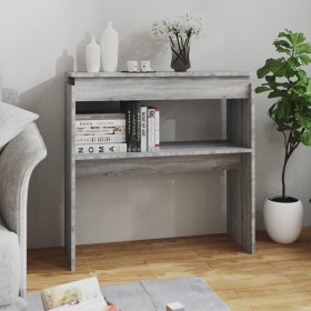 Gray Sonoma plywood console table 80x30x80 cm by , Side tables - Ref: Foro24-815217, Price: 42,70 €, Discount: %