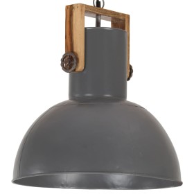 Lámpara colgante industrial redonda mango 25 W gris 42 cm E27 de vidaXL, Lámparas - Ref: Foro24-320851, Precio: 82,99 €, Desc...