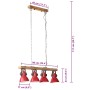 Worn red ceiling lamp 25 W E27 90x24x111 cm by , Lamps - Ref: Foro24-371837, Price: 98,99 €, Discount: %