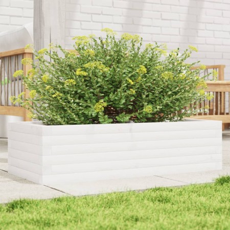 Solid white pine wood planter 90x40x23 cm by , Pots and planters - Ref: Foro24-847224, Price: 63,85 €, Discount: %