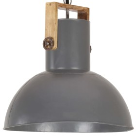 Lámpara colgante industrial redonda mango 25 W gris 52 cm E27 de vidaXL, Lámparas - Ref: Foro24-320850, Precio: 88,99 €, Desc...