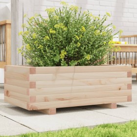 Jardinera de madera maciza de pino 70x40x26,5 cm de , Maceteros y jardineras - Ref: Foro24-847328, Precio: 56,99 €, Descuento: %