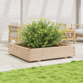 Jardinera de madera maciza de pino 110x110x26,5 cm de , Maceteros y jardineras - Ref: Foro24-847323, Precio: 116,99 €, Descue...