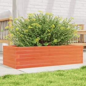 Jardinera de madera maciza pino marrón cera 90x40x23 cm de , Maceteros y jardineras - Ref: Foro24-847225, Precio: 77,99 €, De...