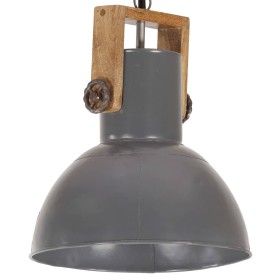 Lámpara colgante industrial redonda mango 25 W gris 32 cm E27 de vidaXL, Lámparas - Ref: Foro24-320852, Precio: 41,99 €, Desc...