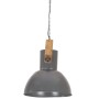 Lámpara colgante industrial redonda mango 25 W gris 32 cm E27 de vidaXL, Lámparas - Ref: Foro24-320852, Precio: 41,44 €, Desc...