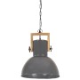 Round industrial pendant lamp mango 25 W gray 32 cm E27 by vidaXL, Lamps - Ref: Foro24-320852, Price: 41,44 €, Discount: %