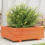 Solid pine wood planter in brown wax 70x70x26.5 cm by , Pots and planters - Ref: Foro24-847305, Price: 85,99 €, Discount: %