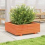 Solid pine wood planter in brown wax 70x70x26.5 cm by , Pots and planters - Ref: Foro24-847305, Price: 85,99 €, Discount: %