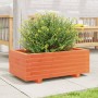 Solid pine wood planter in brown wax 70x40x26.5 cm by , Pots and planters - Ref: Foro24-847330, Price: 67,40 €, Discount: %