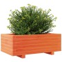 Solid pine wood planter in brown wax 70x40x26.5 cm by , Pots and planters - Ref: Foro24-847330, Price: 67,40 €, Discount: %