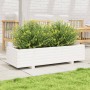 Solid white pine wood planter 110x40x26.5 cm by , Pots and planters - Ref: Foro24-847339, Price: 90,35 €, Discount: %