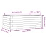 Pine wood planter box, treated, 70x40x26.5 cm by , Pots and planters - Ref: Foro24-847332, Price: 61,08 €, Discount: %