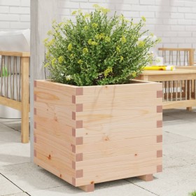 Jardinera madera maciza de pino 50x50x49,5 cm de , Maceteros y jardineras - Ref: Foro24-847353, Precio: 87,99 €, Descuento: %