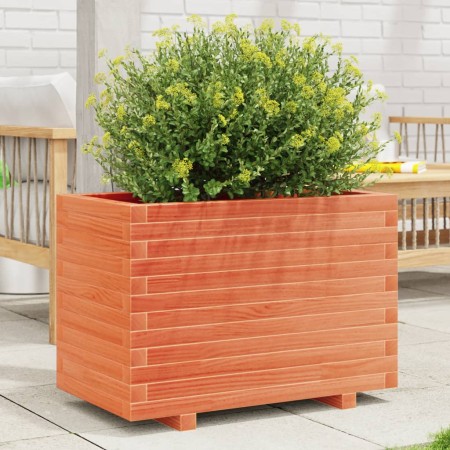 Solid pine wood planter in brown wax 70x40x49.5 cm by , Pots and planters - Ref: Foro24-847370, Price: 137,99 €, Discount: %