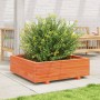 Solid wax brown pine wood planter 80x80x26.5 cm by , Pots and planters - Ref: Foro24-847310, Price: 97,99 €, Discount: %