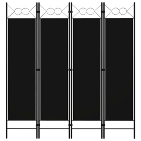 Divider screen with 4 panels black 160x180 cm by vidaXL, Room dividers - Ref: Foro24-320705, Price: 37,99 €, Discount: %