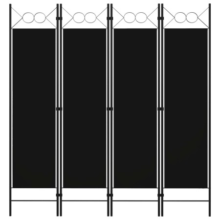 Divider screen with 4 panels black 160x180 cm by vidaXL, Room dividers - Ref: Foro24-320705, Price: 41,42 €, Discount: %