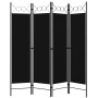 Divider screen with 4 panels black 160x180 cm by vidaXL, Room dividers - Ref: Foro24-320705, Price: 41,42 €, Discount: %