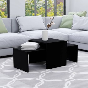 Couchtisch-Set aus schwarzem Sperrholz, 100 x 48 x 40 cm von vidaXL, Couchtisch - Ref: Foro24-802913, Preis: 49,99 €, Rabatt: %