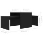 Set de mesas de centro madera contrachapada negro 100x48x40 cm de vidaXL, Mesas de centro - Ref: Foro24-802913, Precio: 49,43...