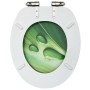 Asiento WC tapa de cierre suave MDF verde diseño gotas de agua de vidaXL, Asientos de inodoros y bidés - Ref: Foro24-146915, ...