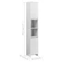 Glossy white plywood bathroom cabinet 30x30x183.5 cm by vidaXL, Bathroom furniture - Ref: Foro24-802675, Price: 96,22 €, Disc...