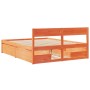 Estructura cama con cajones madera pino marrón cera 160x200 cm de , Camas y somieres - Ref: Foro24-3282344, Precio: 307,51 €,...