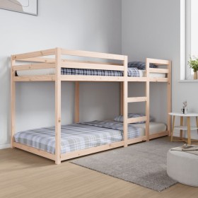 Solid pine wood bunk bed 90x200 cm by , Beds and slatted bases - Ref: Foro24-3206504, Price: 153,55 €, Discount: %