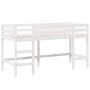 Cama alta escalera y techo madera maciza pino blanca 80x200 cm de , Camas y somieres - Ref: Foro24-3282113, Precio: 185,78 €,...