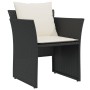 Garden armchair with black synthetic rattan footrest by , Garden sets - Ref: Foro24-368616, Price: 118,86 €, Discount: %