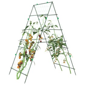 Garden trellises for climbing plants, A-shaped, 2 units, steel by , Pot stands - Ref: Foro24-3281497, Price: 73,54 €, Discoun...