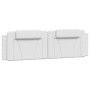 Estructura cama con luces LED cuero sintético blanco 180x200 cm de , Camas y somieres - Ref: Foro24-3214037, Precio: 234,72 €...