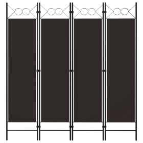 Biombo divisor de 4 paneles marrón 160x180 cm de vidaXL, Divisores de ambientes - Ref: Foro24-320703, Precio: 36,99 €, Descue...