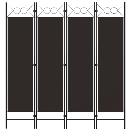 Biombo divisor de 4 paneles marrón 160x180 cm de vidaXL, Divisores de ambientes - Ref: Foro24-320703, Precio: 41,42 €, Descue...