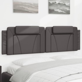 Cabecero de cama acolchado cuero sintético gris 180 cm de , Cabeceros y pies de cama - Ref: Foro24-374807, Precio: 57,50 €, D...