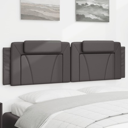 Cabecero de cama acolchado cuero sintético gris 180 cm de , Cabeceros y pies de cama - Ref: Foro24-374807, Precio: 65,33 €, D...