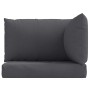 Cushions for pallet sofa 3 units in anthracite gray melange fabric by , Cushions for chairs and sofas - Ref: Foro24-4002651, ...