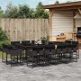 Garden dining set with 13-piece black synthetic rattan cushions. by , Garden sets - Ref: Foro24-3278166, Price: 966,38 €, Dis...