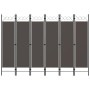 Biombo divisor de 6 paneles gris antracita 240x180 cm de vidaXL, Divisores de ambientes - Ref: Foro24-320713, Precio: 59,21 €...