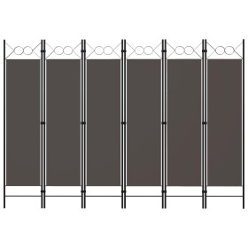 Biombo divisor de 6 paneles gris antracita 240x180 cm de vidaXL, Divisores de ambientes - Ref: Foro24-320713, Precio: 44,99 €...