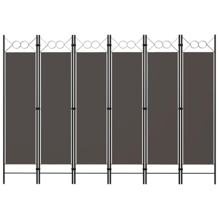 Biombo divisor de 6 paneles gris antracita 240x180 cm de vidaXL, Divisores de ambientes - Ref: Foro24-320713, Precio: 59,21 €...